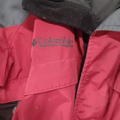 HIS AND HERS WALLS HOODED JACKETS (L) AND A COLUMBIA COAT (L)