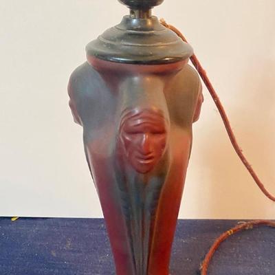Vintage Van Briggle Indian Head Lamp