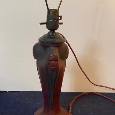 Vintage Van Briggle Indian Head Lamp