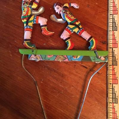 Vintage Tin Toy, Squeeze BOXERS. Fast flying Arms & Jabs