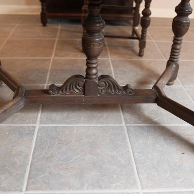Antique Carved Oak Dining Table