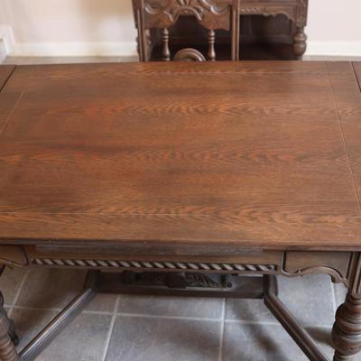 Antique Carved Oak Dining Table