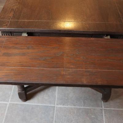 Antique Carved Oak Dining Table