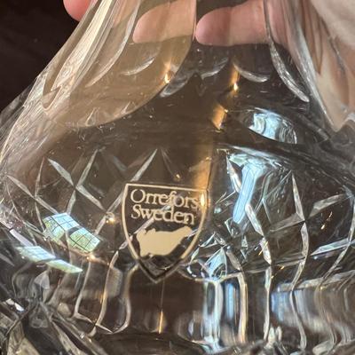 Orrefors Signed Decanter, Candle Holders & More (O-RG)