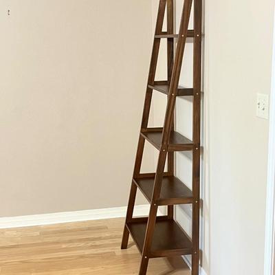 72” Wooden Ladder Bookcase / Display Shelf