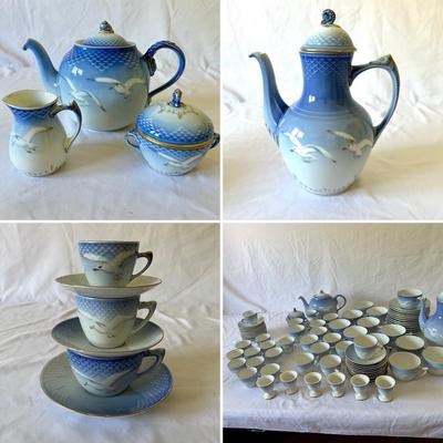 Bing & Grondahl 12 Person Porcelain Seagull Tea & Coffee Sets (LR-RG)