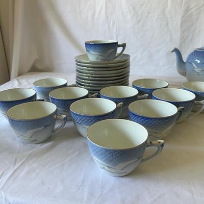 Bing & Grondahl 12 Person Porcelain Seagull Tea & Coffee Sets (LR-RG)