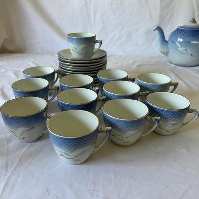 Bing & Grondahl 12 Person Porcelain Seagull Tea & Coffee Sets (LR-RG)