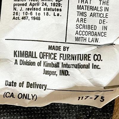 KIMBALL OFFICE FURN. ~ Pair (2) ~ Solid Wood Barrel Chairs With Nailhead Trim