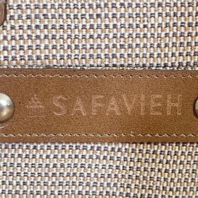SAFAVIEH ~ Vtg. Style Storage Trunk With Leather Straps Side Table