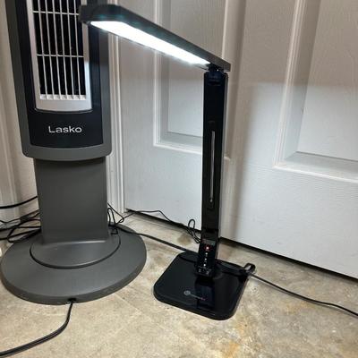 TOWER FAN, FLOOR AND TABLE LAMPS PLUS PROJECTION LIGHT
