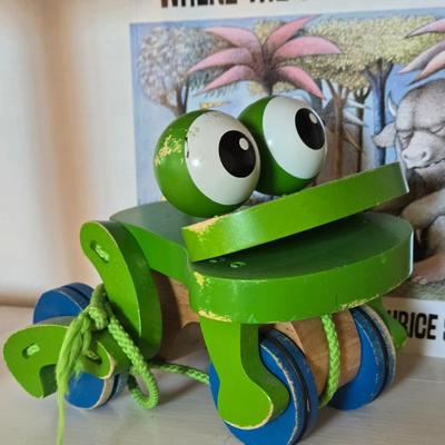 Melissa & Doug Frog Pull Toy and 'Where the Wild Things Are' Book