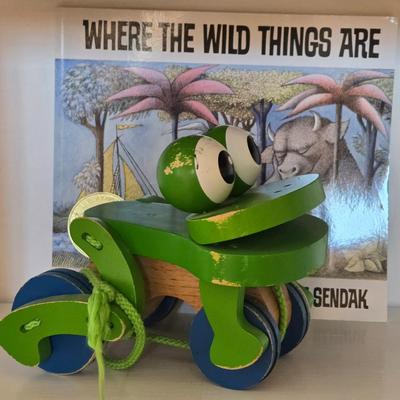 Melissa & Doug Frog Pull Toy and 'Where the Wild Things Are' Book