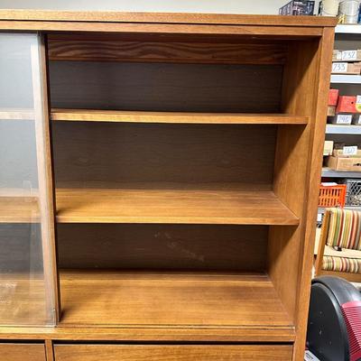DISPLAY CABINET W/3 DRAWERS AND 2 CUPBOARDS