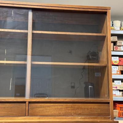 DISPLAY CABINET W/3 DRAWERS AND 2 CUPBOARDS