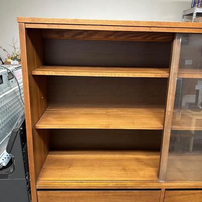 DISPLAY CABINET W/3 DRAWERS AND 2 CUPBOARDS