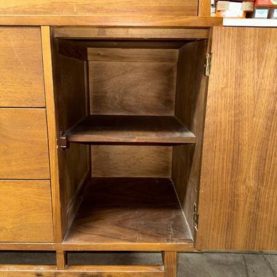 DISPLAY CABINET W/3 DRAWERS AND 2 CUPBOARDS
