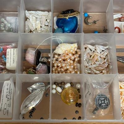 GENUINE PEARL BEADS AND OTHER JEWELRY MAKING SUPPLIES