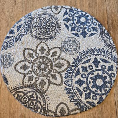 Small Decorative Woven Tabletop Rug