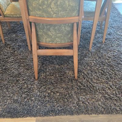 Mid Century Modern Dining Table With 3 Leaves and Padded Top Protector