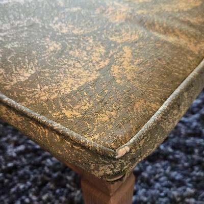 Mid Century Modern Dining Table With 3 Leaves and Padded Top Protector