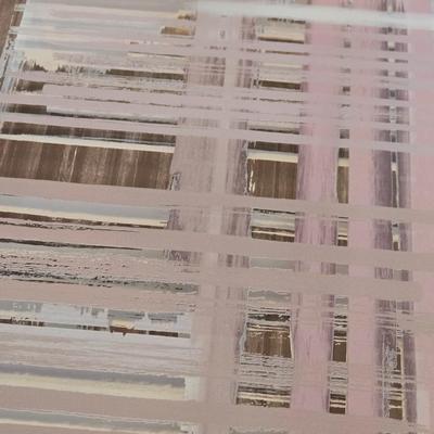 Pink, Gold, & White Framed Art