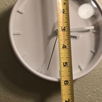 6" White Wall Clock