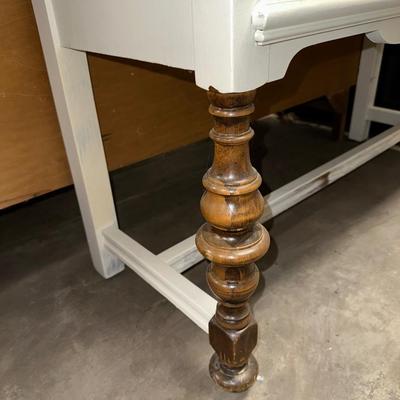 PAINTED DISPLAY CABINET WITH DRAWER
