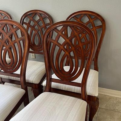 Six (6) Mahogany Upholstered Dinning Chairs