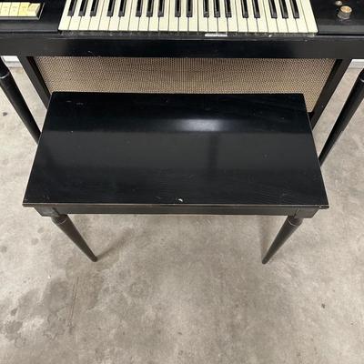 HAMMOND ORGAN WITH BENCH AND SHEET MUSIC