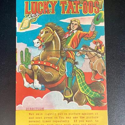 Vintage 1950's Temporary Lucky Tattoos Booklet - RARE
