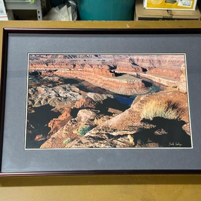 2 FRAMED PHOTOS, 1 SIGNED JACK COOLEY