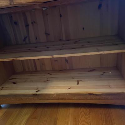 Arts & Crafts Style Hutch W/ Carved Detailing (DR-RG)