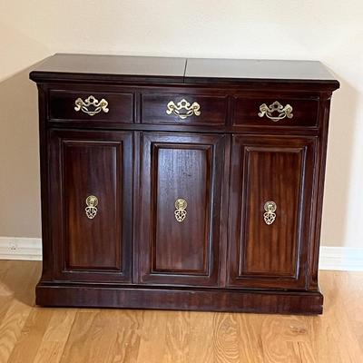 HEREDON ~ Flip Top Solid Wood Buffet Server