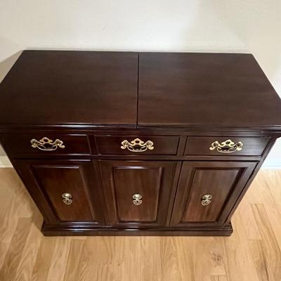 HEREDON ~ Flip Top Solid Wood Buffet Server