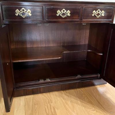HEREDON ~ Flip Top Solid Wood Buffet Server