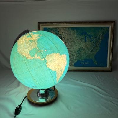 JRO Globus Light-Up Globe & Raised Relief Hubbard Map (O-RG)