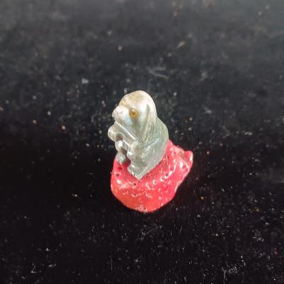 MINIATURE MARBLE ANIMALS MOUNTED ON CORAL