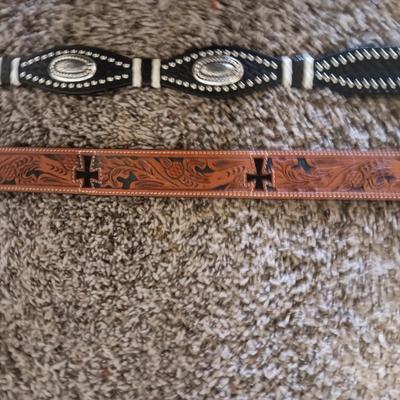 LADIES LEATHER BELTS WITH 2 BUCKLES