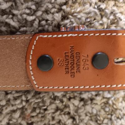 LADIES LEATHER BELTS WITH 2 BUCKLES