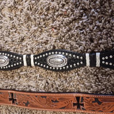 LADIES LEATHER BELTS WITH 2 BUCKLES