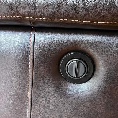Brown Power Reclining Faux Leather Sofa ~*Read Details