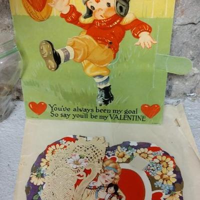 Vintage Valentines and Lamp