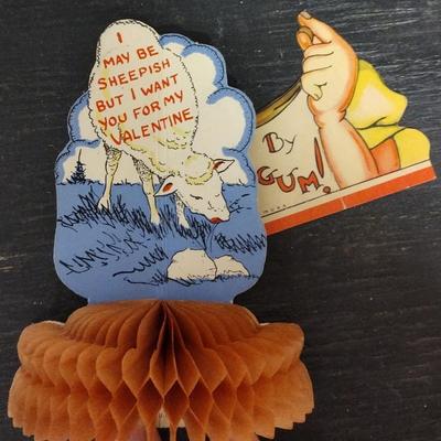 Vintage Valentines and Lamp