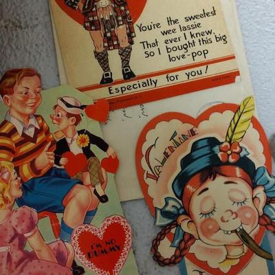 Vintage Valentines and Lamp