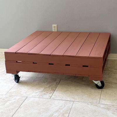 Custom Built ~ Pallet Coffee Table With Heavy Duty Casters