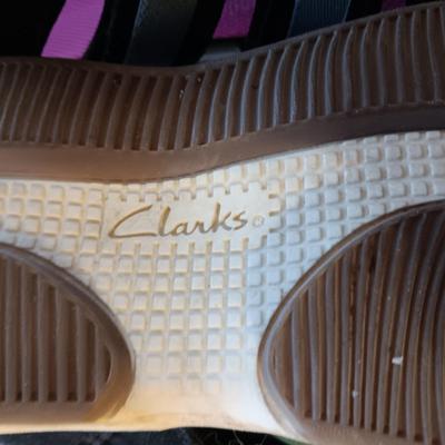 LADIES CLARKS ASICS AND SHORT BOOTS BOTH SIZE 10