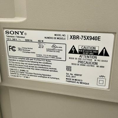 SONY ~ 75” Smart TV