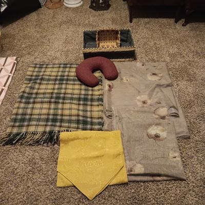 PENDLETON WOOL THROW BLANKET, WINDOW SWAGS, NECK PILLOW AND MORE