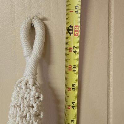 Macrame Plant Holder With Wood Beads